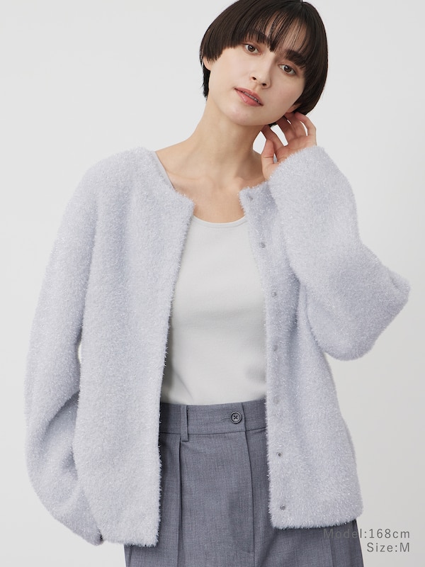 ラメフェザーヤーン2WAYカーディガン