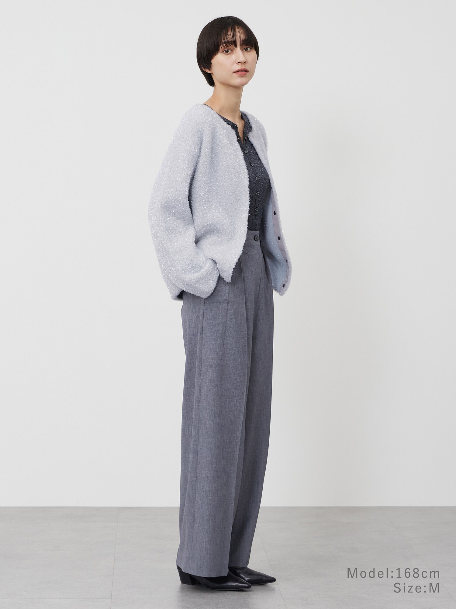 PLST(プラステ)公式 | ラメフェザーヤーン2WAYカーディガン