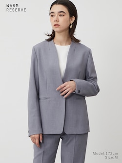 ウォームリザーブカラーレスジャケット