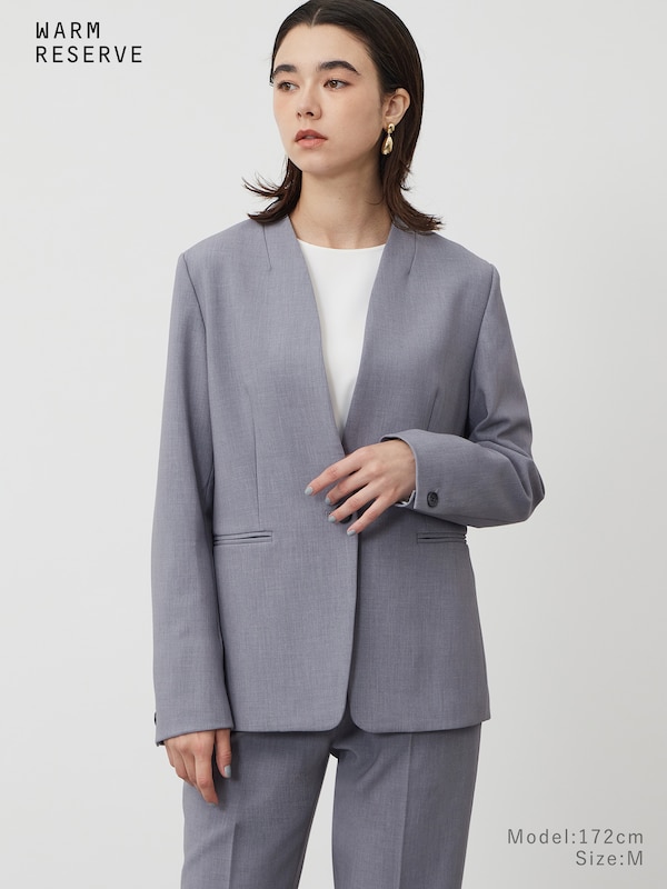 ウォームリザーブカラーレスジャケット