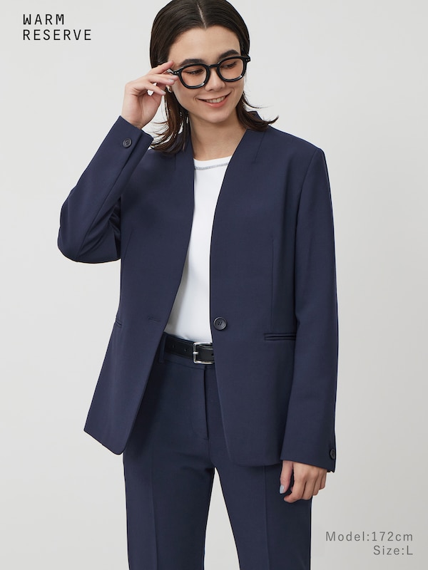 ウォームリザーブカラーレスジャケット