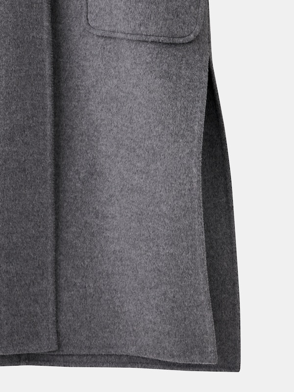 PLST(プラステ)公式 | ウールブレンドリバーカラーレスロングコート 