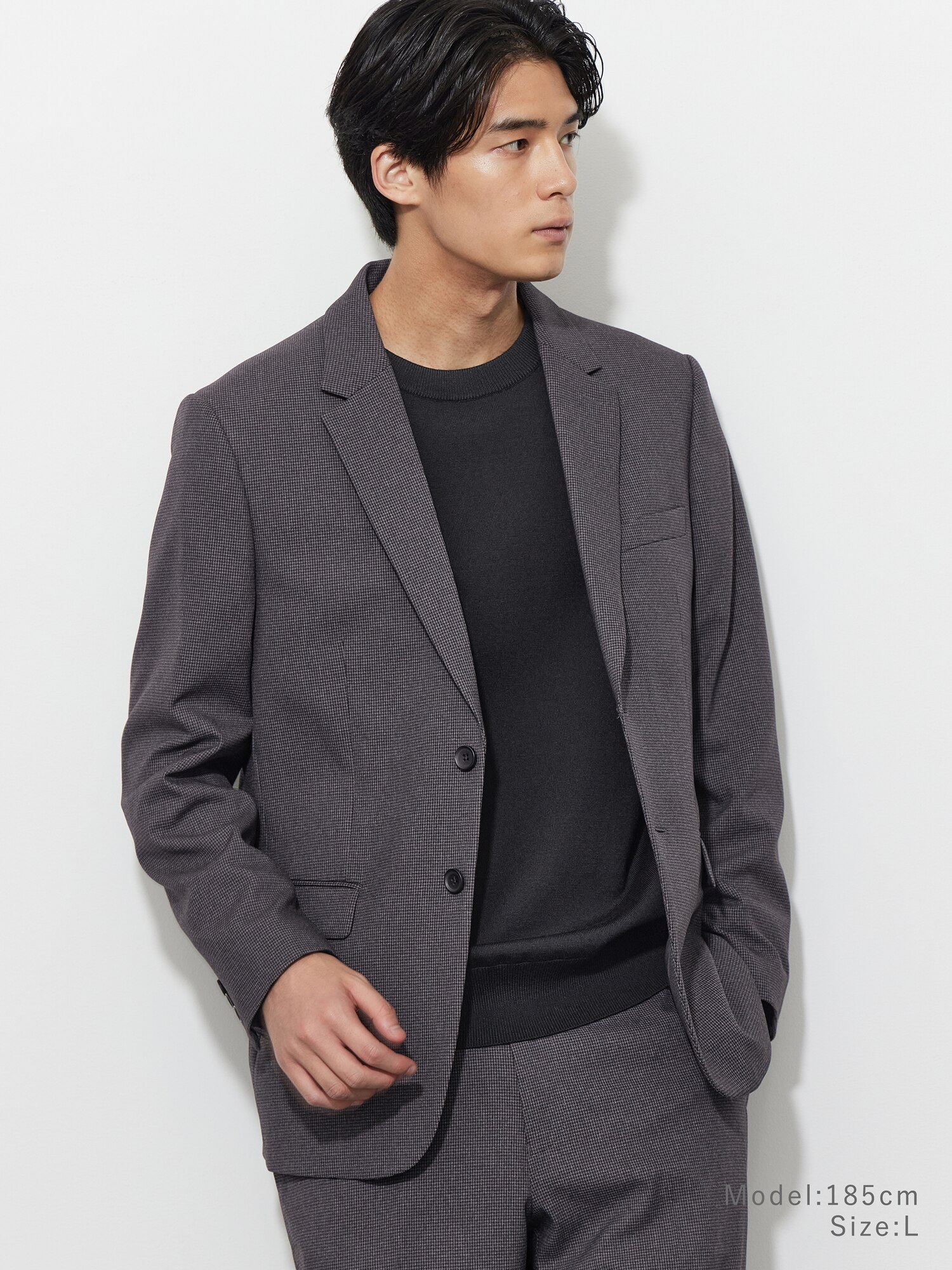 新品未使用タグ付き⭐︎PLST プラステ セットアップスーツ ノーカラー洗濯可XL 美品】PLST セットアップ ノーカラー ネイビー L.XL洗える