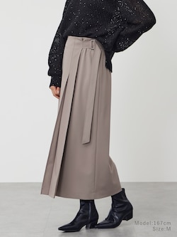 ストレッチレーヨンラップスカート