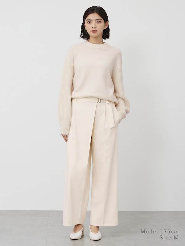 ストレッチレーヨンラップパンツ