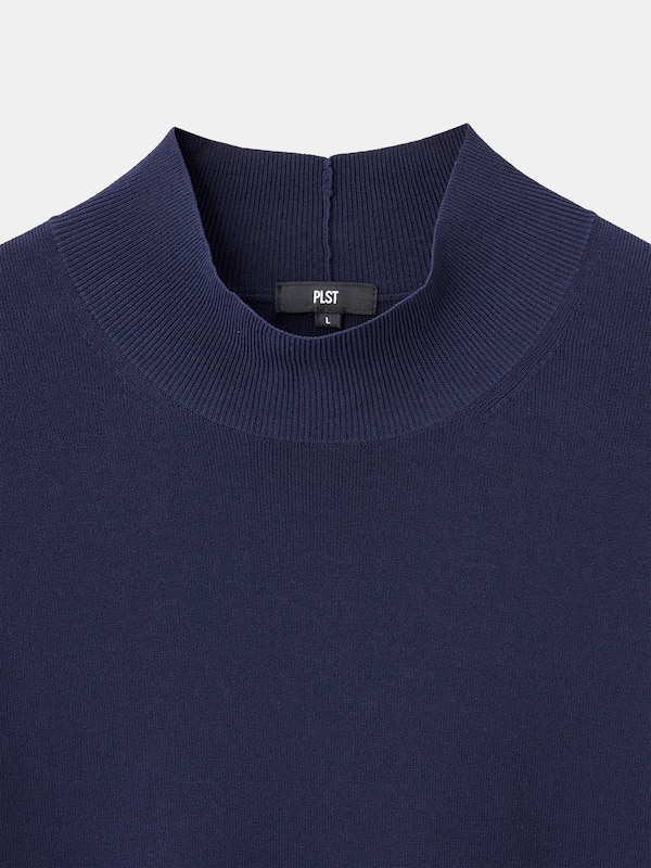 UVカットレーヨンブレンドモックネックセーター