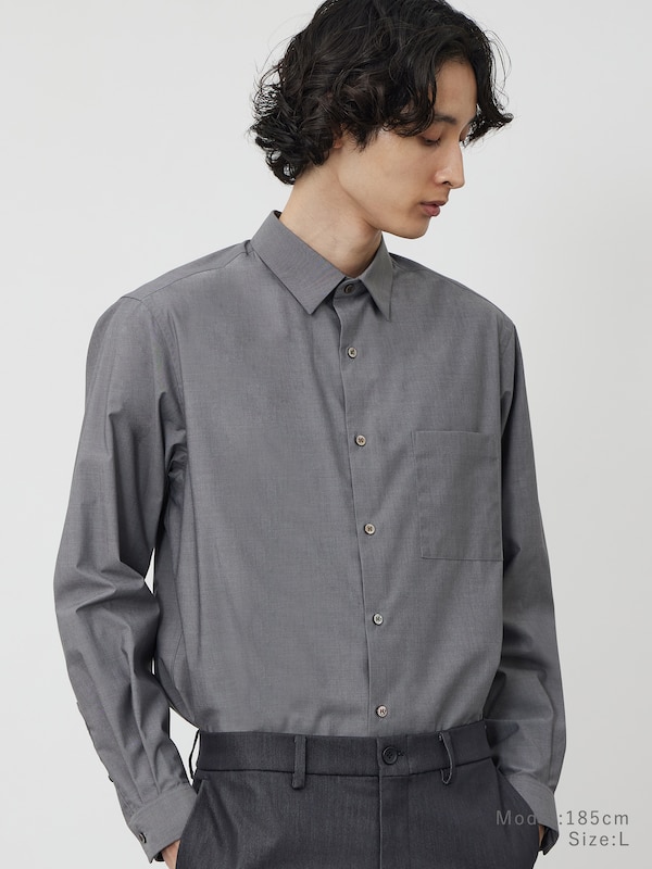 ブロードレギュラーカラーシャツ（シャンブレー）