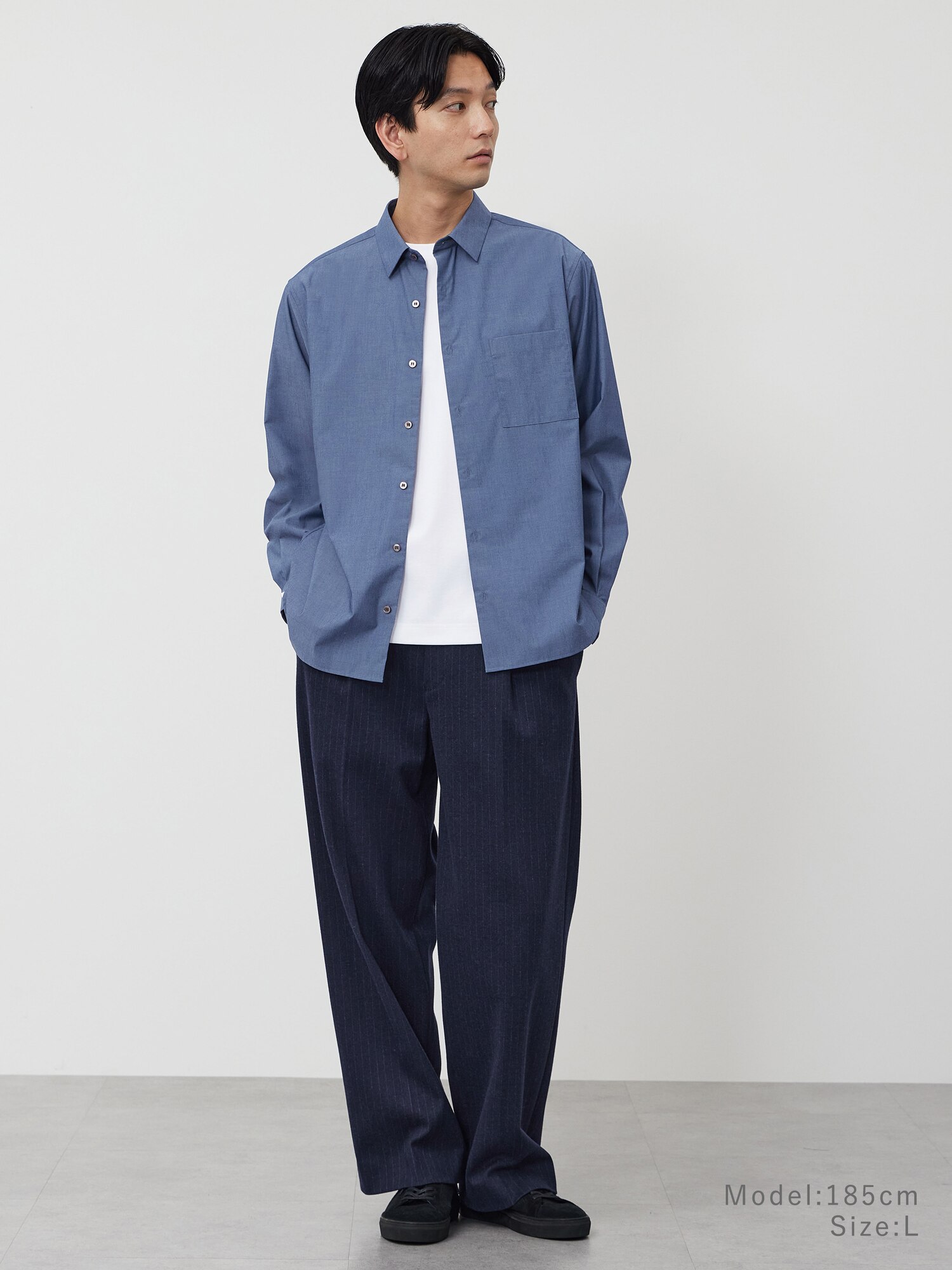 PLST(プラステ)公式 | ブロードレギュラーカラーシャツ（シャンブレー）