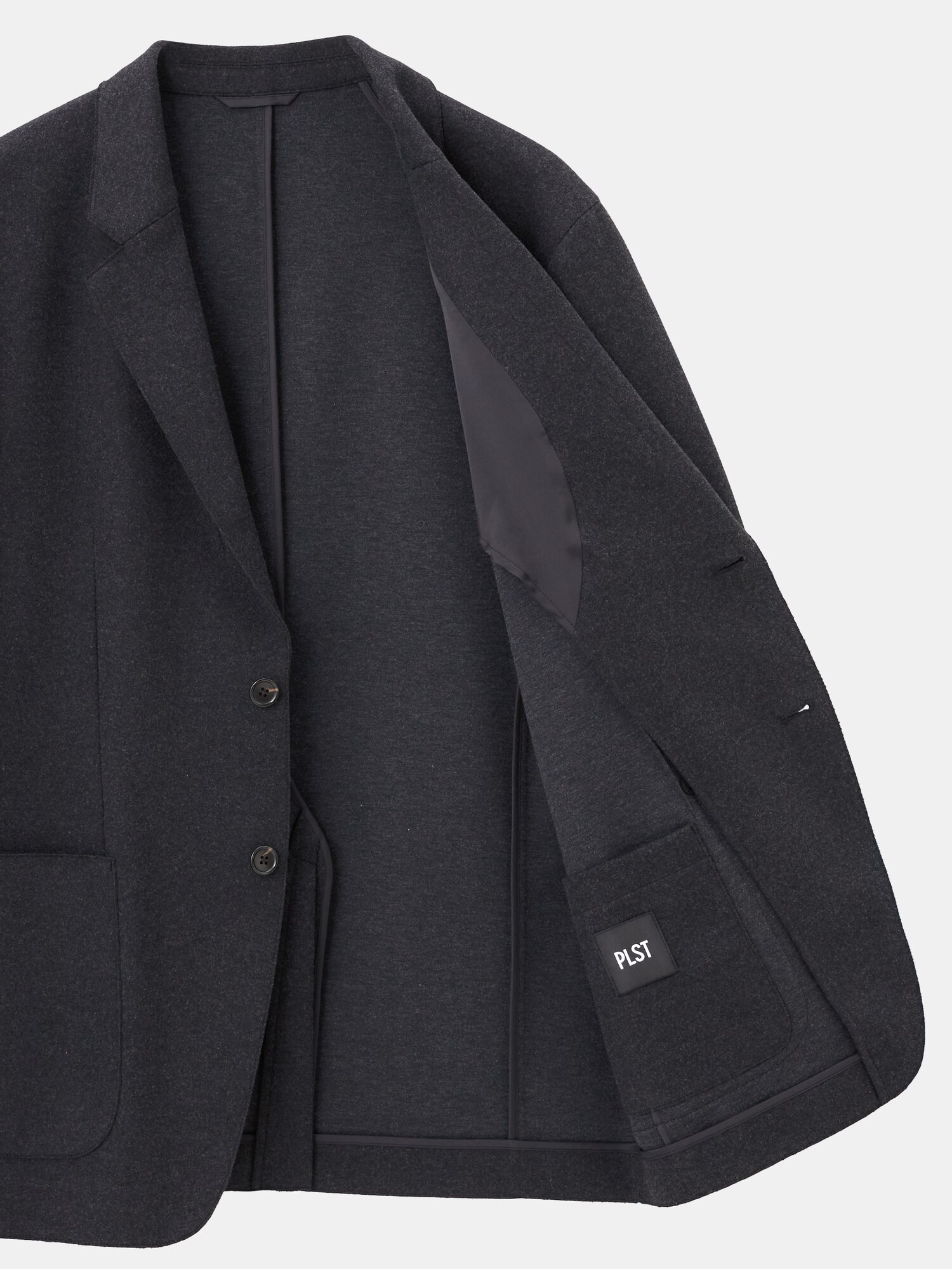 【PLST】ブラック　テーラード　ニットジャケット PLST(プラステ)公式 | プレシャスニットメルトンジャケット