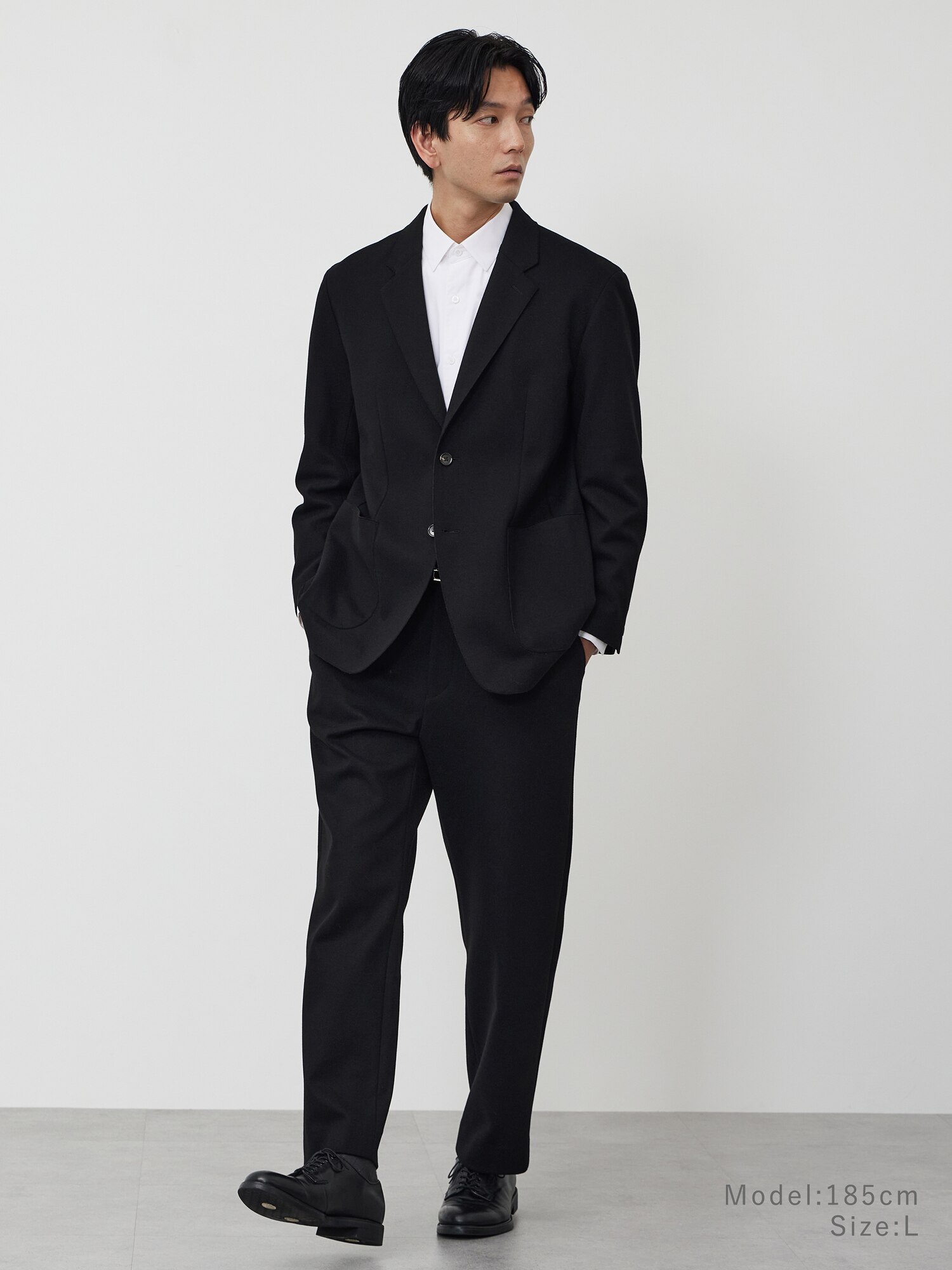 【PLST】ブラック　テーラード　ニットジャケット PLST(プラステ)公式 | プレシャスニットメルトンジャケット