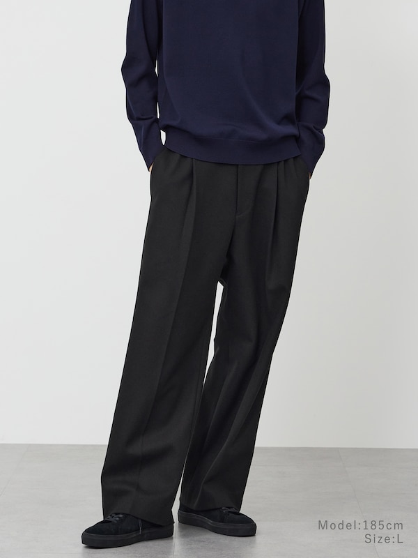 プレシャスニットメルトンワイドパンツ