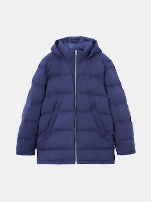 ストレッチノンキルトフーデットパデッドジャケット