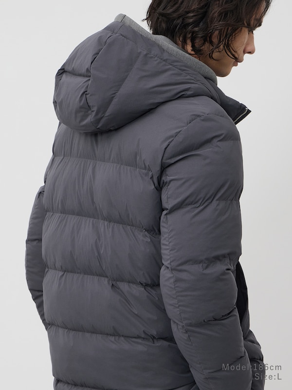 ストレッチノンキルトフーデットパデッドジャケット