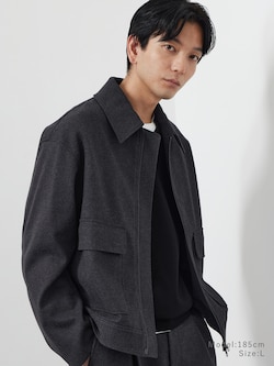 プレシャスニットメルトンジップアップブルゾン