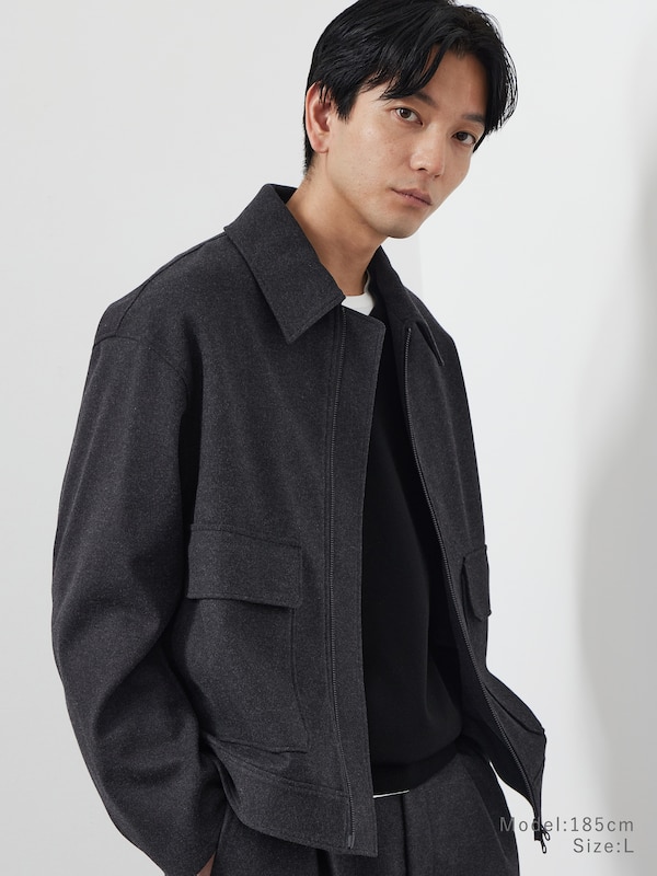 プレシャスニットメルトンジップアップブルゾン