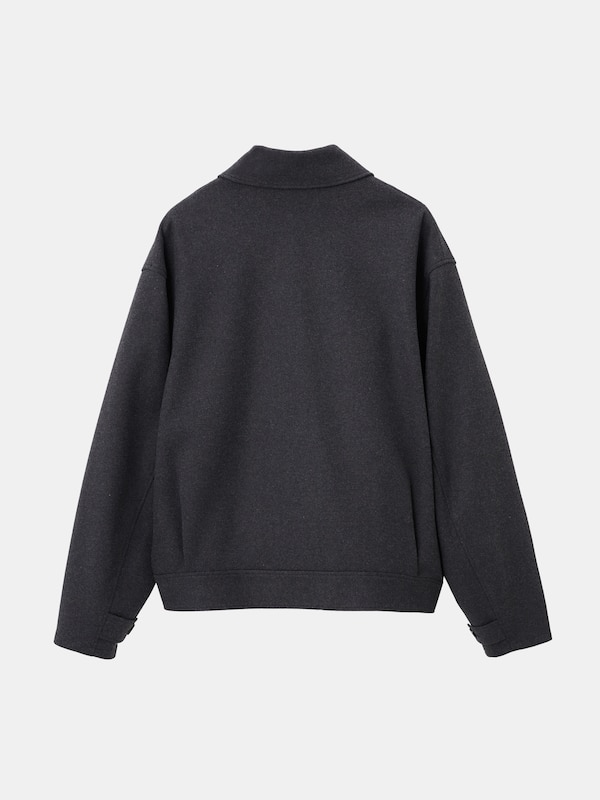 プレシャスニットメルトンジップアップブルゾン