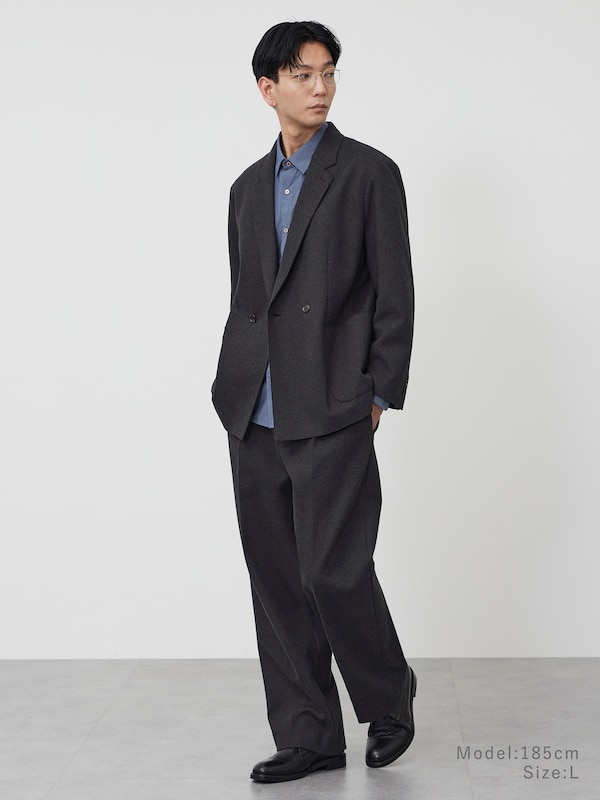 プレシャスニットメルトンダブルブレストジャケット