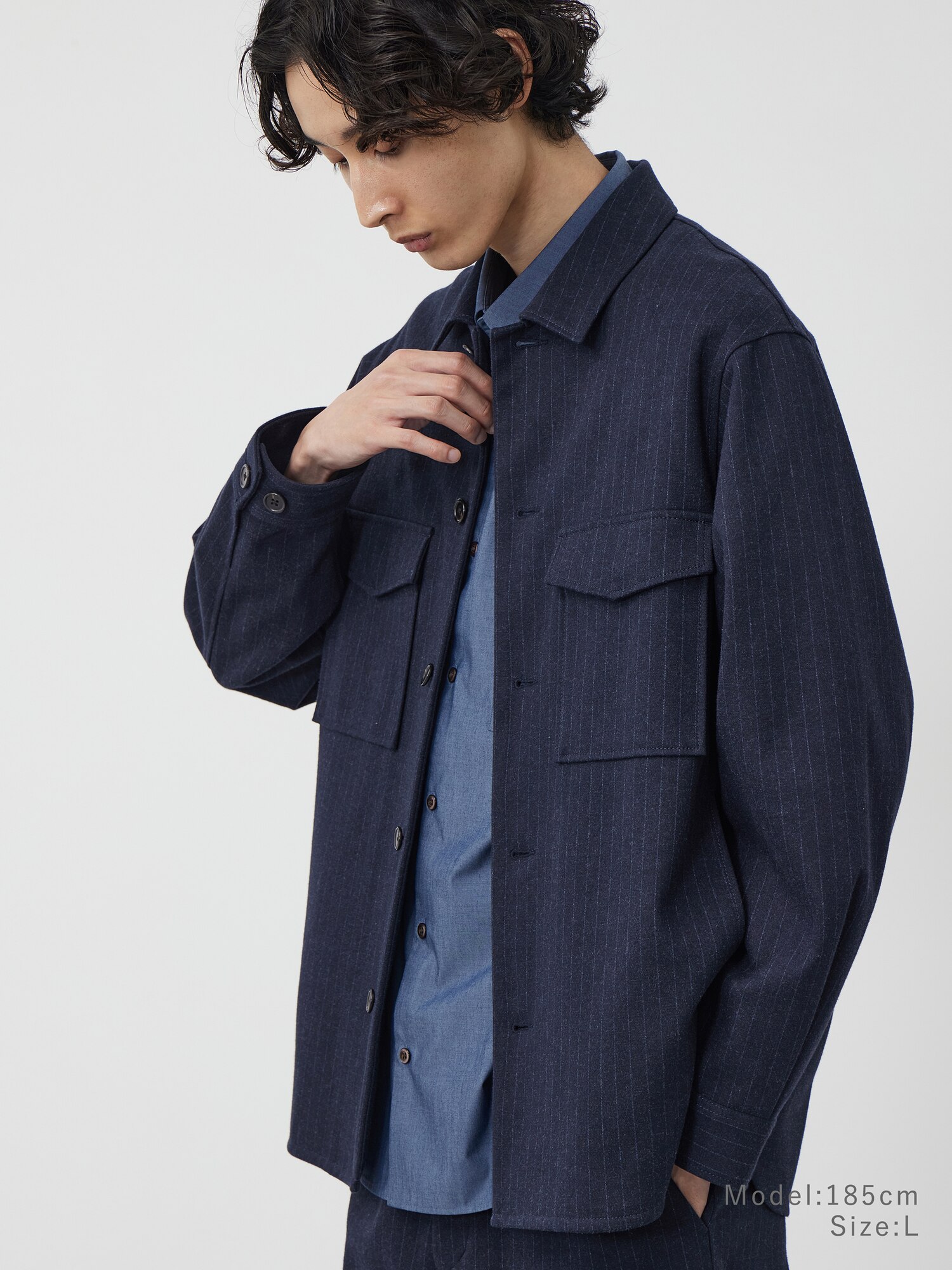 【24日まで値下げ】PLSTプレシャスニットメルトンシャツブルゾンLサイズ PLST(プラステ)公式 | プレシャスニットメルトンシャツブルゾン