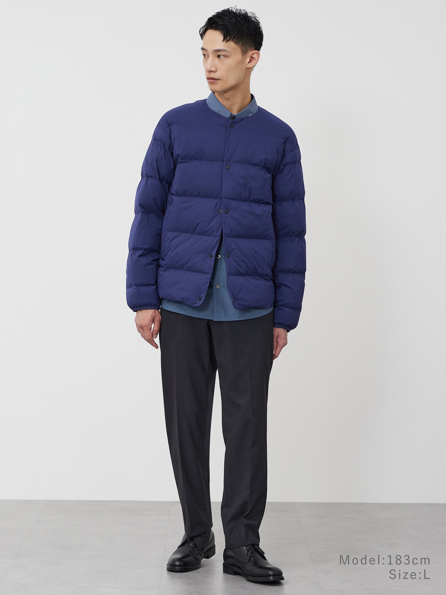 PLST(プラステ)公式 | ストレッチノンキルトノーカラーパデッドジャケット