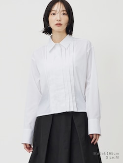 タイプライタークロップドフロントタックシャツ