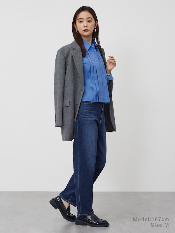 タイプライタークロップドフロントタックシャツ