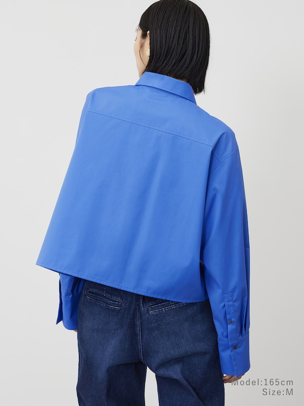 タイプライタークロップドフロントタックシャツ