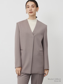 ウールブレンドカルゼジャケット