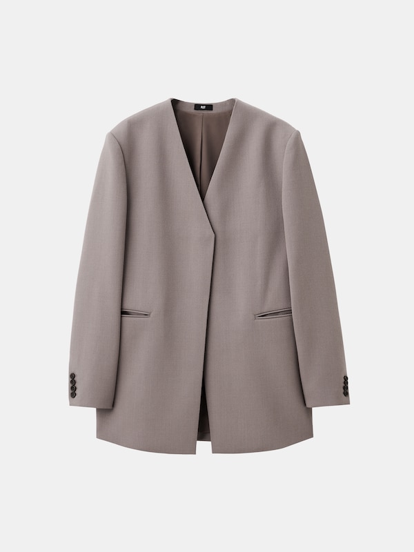 ウールブレンドカルゼジャケット