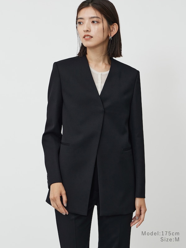 ウールブレンドカルゼジャケット