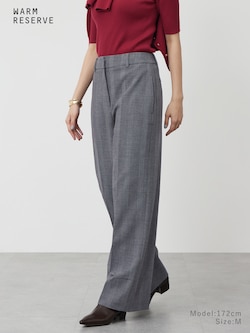 ワイドパンツ（ウォームリザーブ）チェック