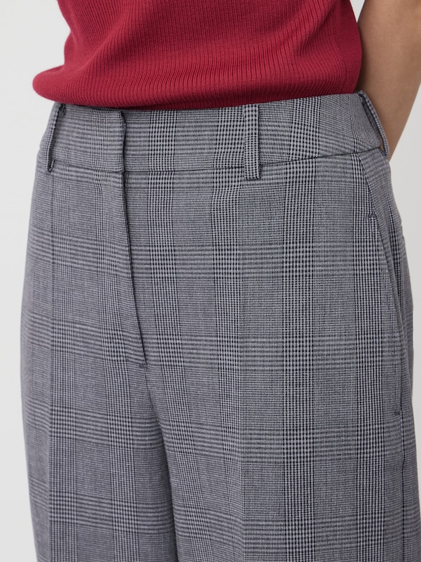 ワイドパンツ（ウォームリザーブ）チェック