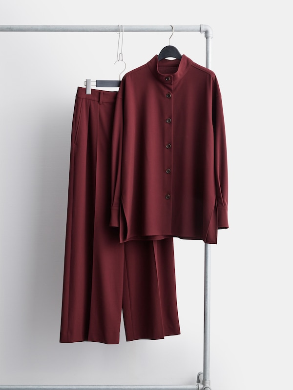 スタンドカラーシャツ