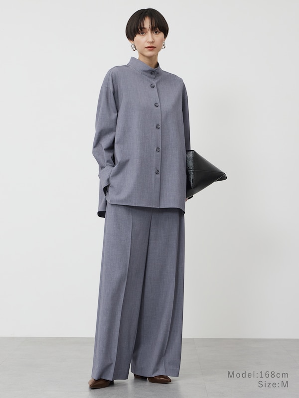 スタンドカラーシャツ