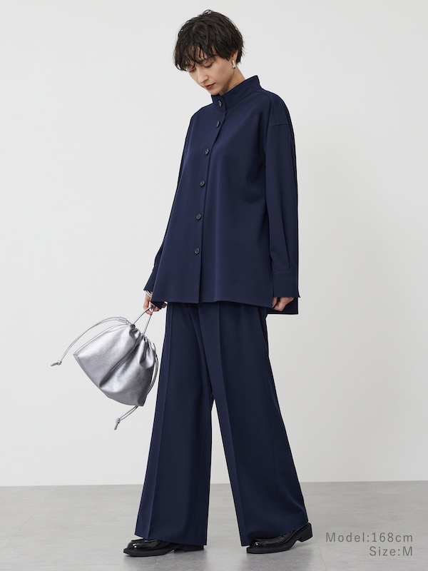 スタンドカラーシャツ