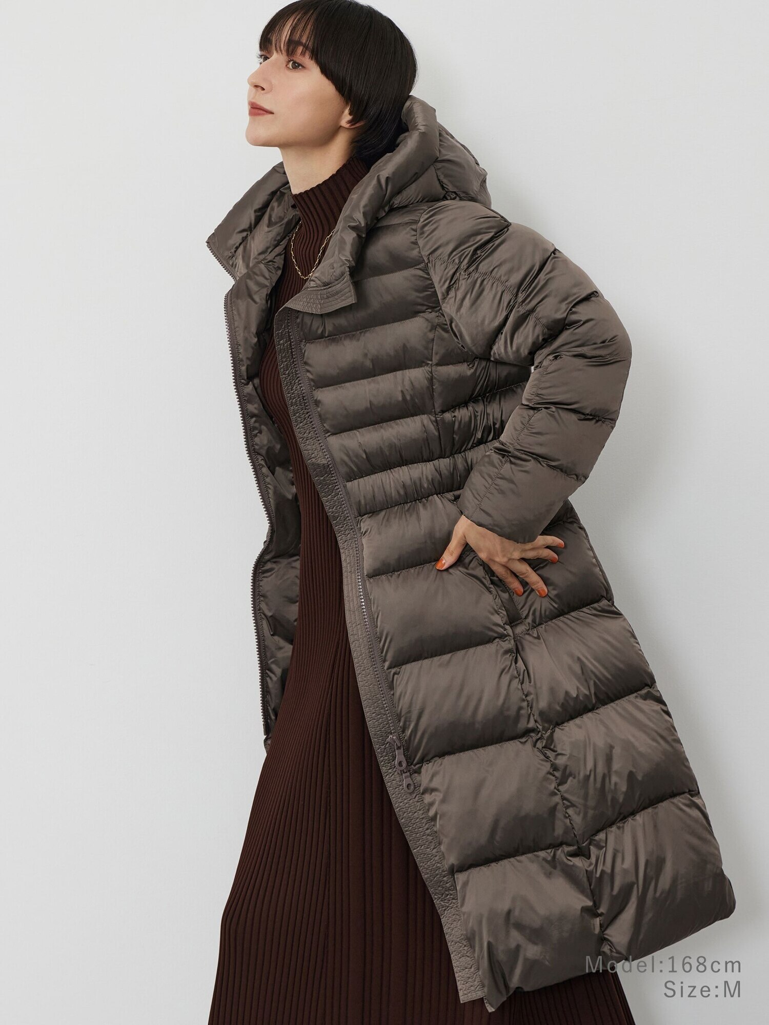 プラステ　【現行品】　リモンタパデッドロングコート　オリーブ　S PLST(プラステ)公式 | リモンタパデッドロングコート(レディース)