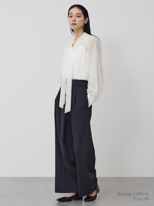 ナイロンボウタイブラウス