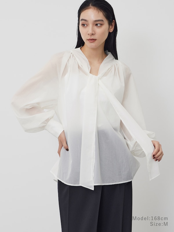 ナイロンボウタイブラウス