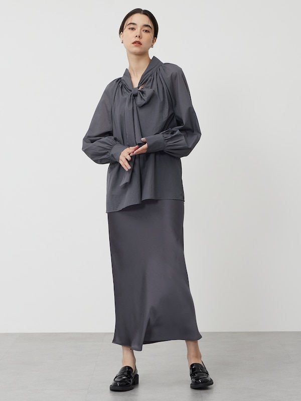 ナイロンボウタイブラウス