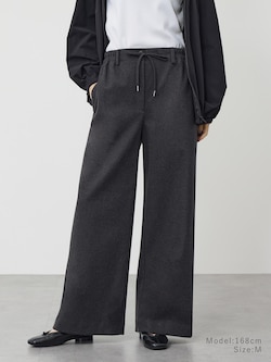 プレシャスニットメルトンイージーワイドパンツ
