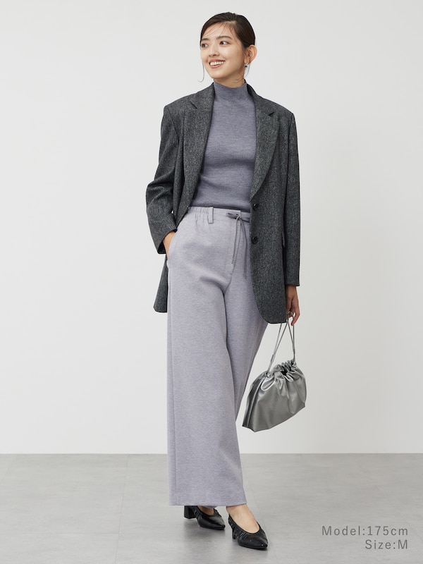 プレシャスニットメルトンイージーワイドパンツ