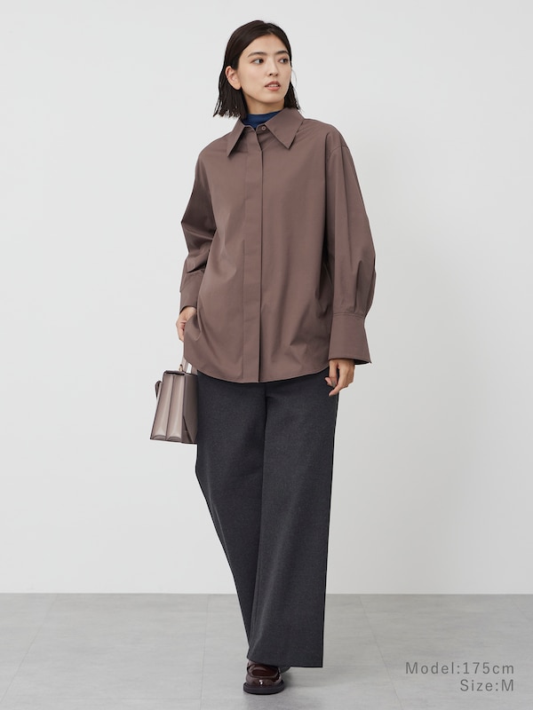 プレシャスニットメルトンイージーワイドパンツ