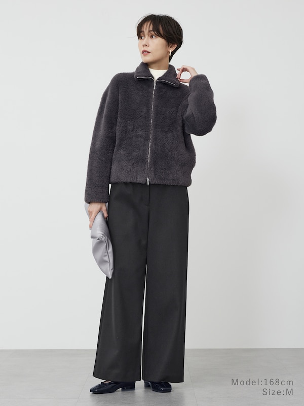 プレシャスニットメルトンイージーワイドパンツ