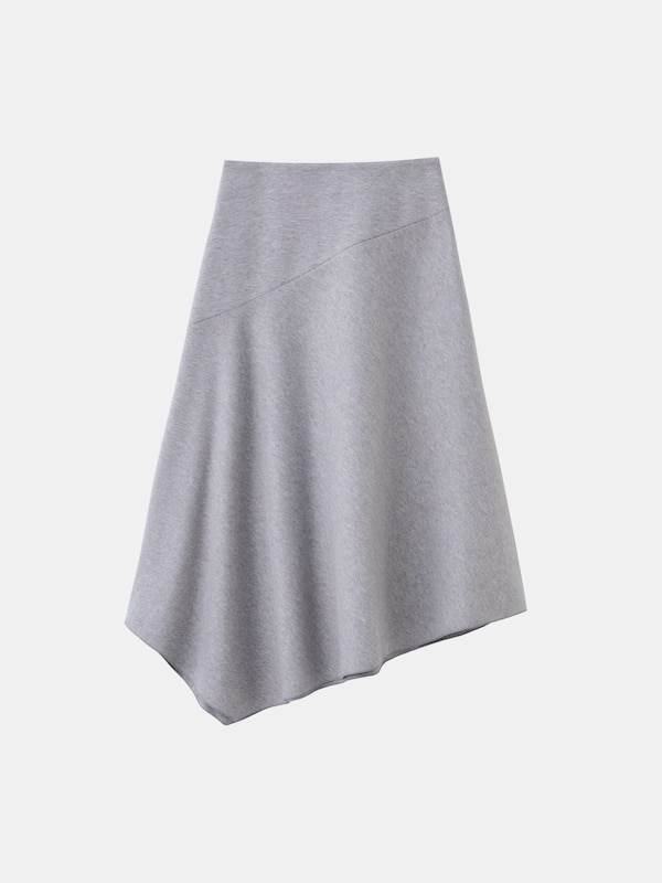 プレシャスニットメルトンアシンメトリースカート