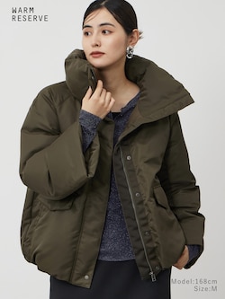 スタンドカラーパデッドブルゾン