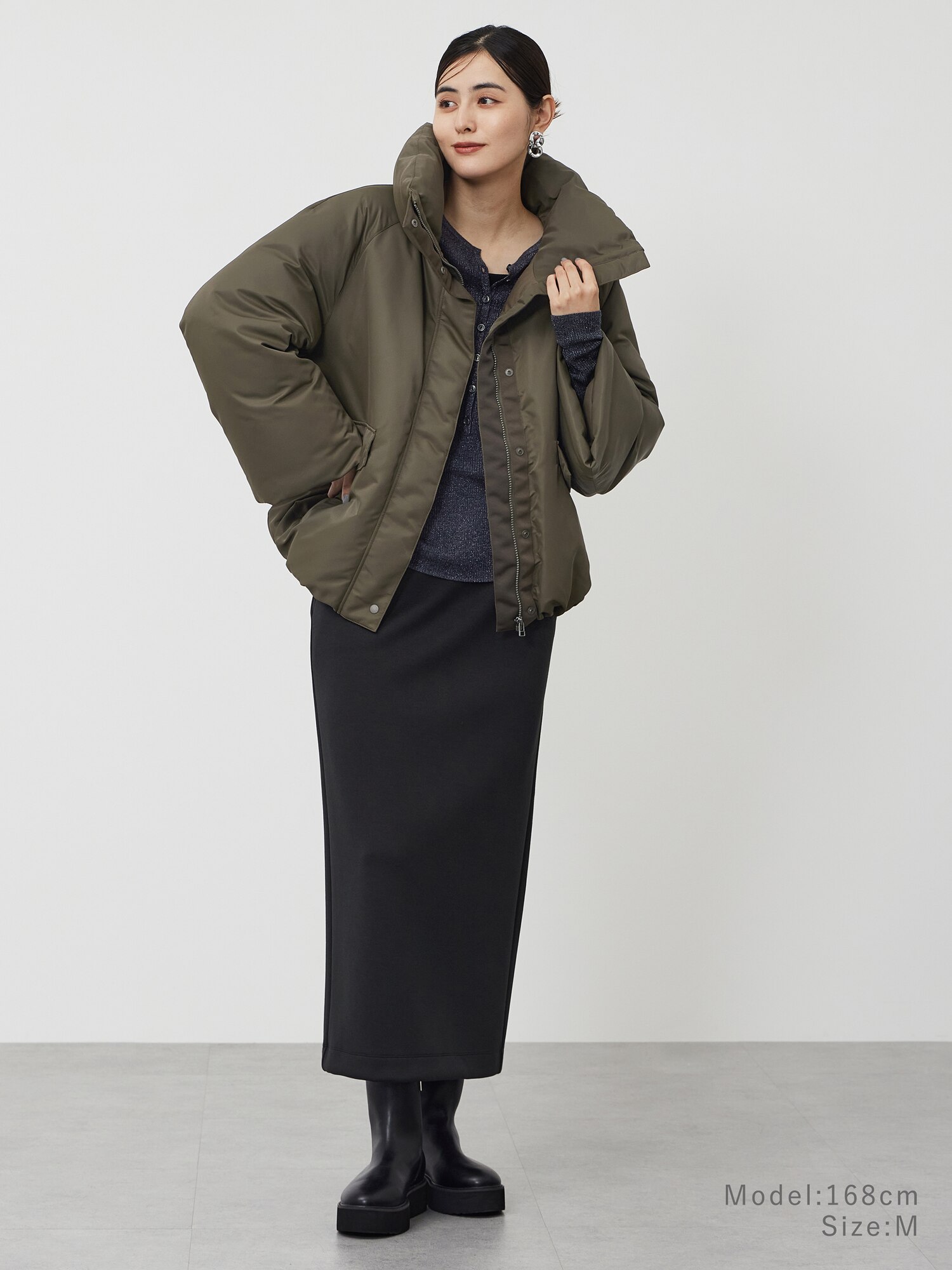 PLST(プラステ)公式 | スタンドカラーパデッドブルゾン