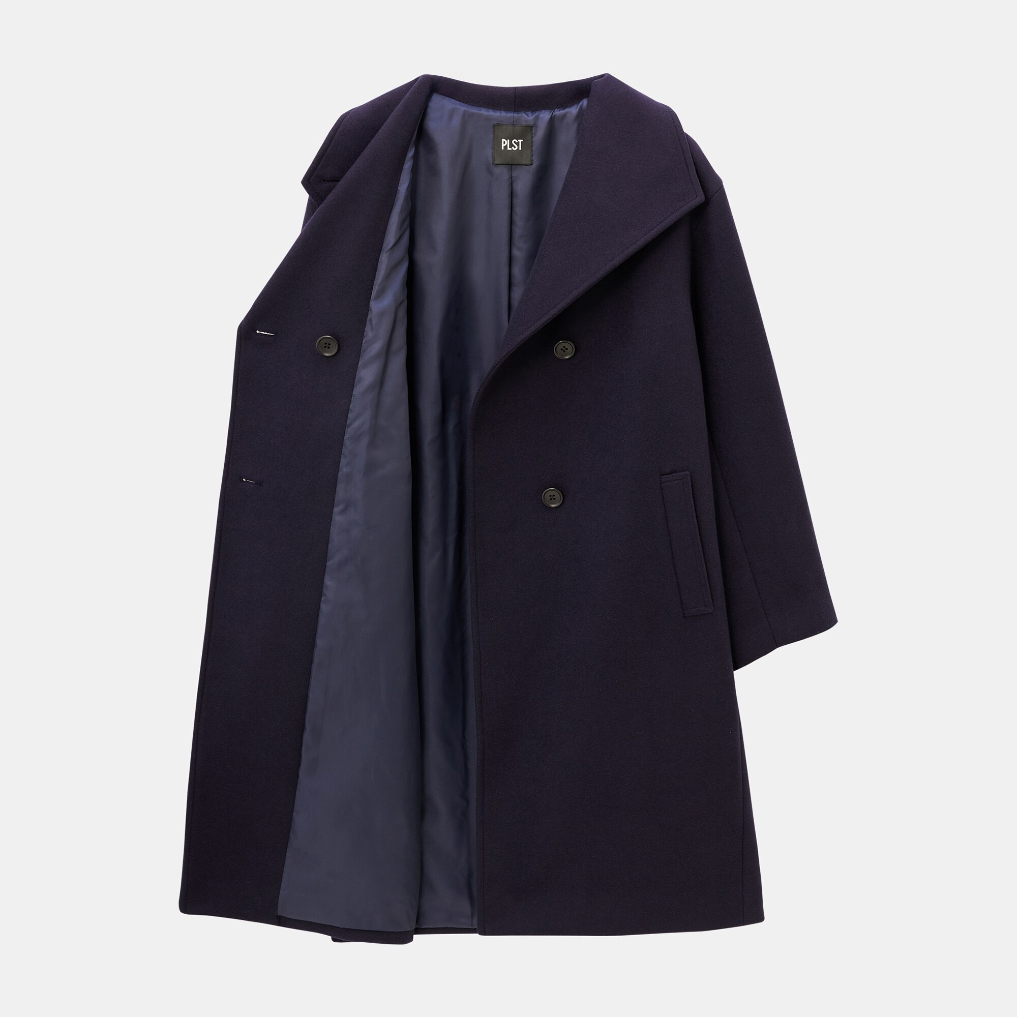 PLST(プラステ)公式 | ウールモッサ2WAYスタンドカラーコート