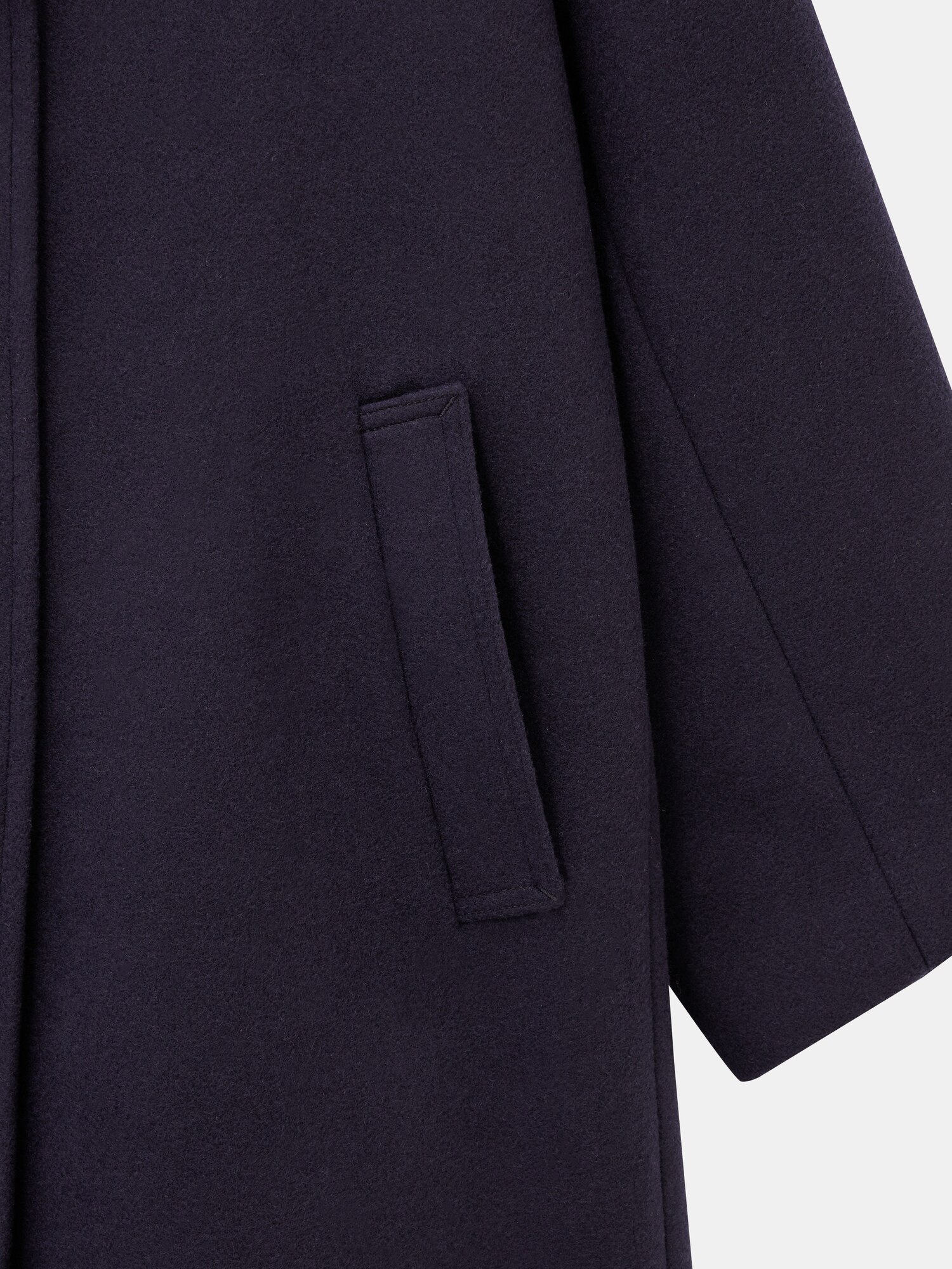 美品☆ウールモッサ2WAYスタンドカラーコート 124409003プラステ☆黒 PLST(プラステ)公式 | ウールモッサ2WAYスタンドカラーコート