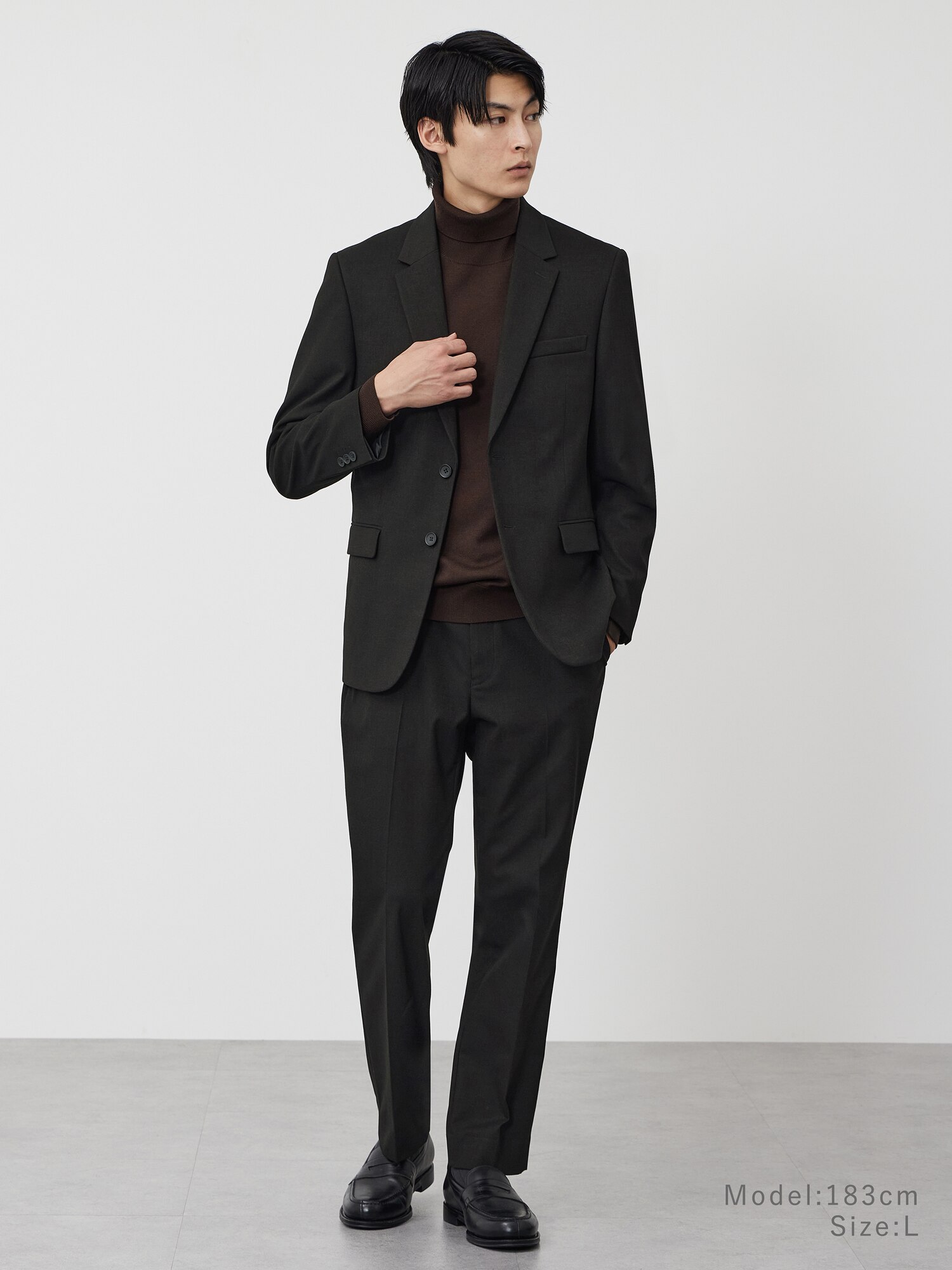 【美品】PLST プラステ　ストレッチ ウォッシャブルノーカラーチェックスーツM PLST(プラステ)公式 | テックストレッチノーカラージャケット