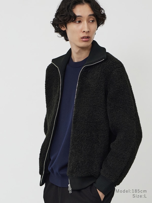 ニットボアフルジップカーディガン