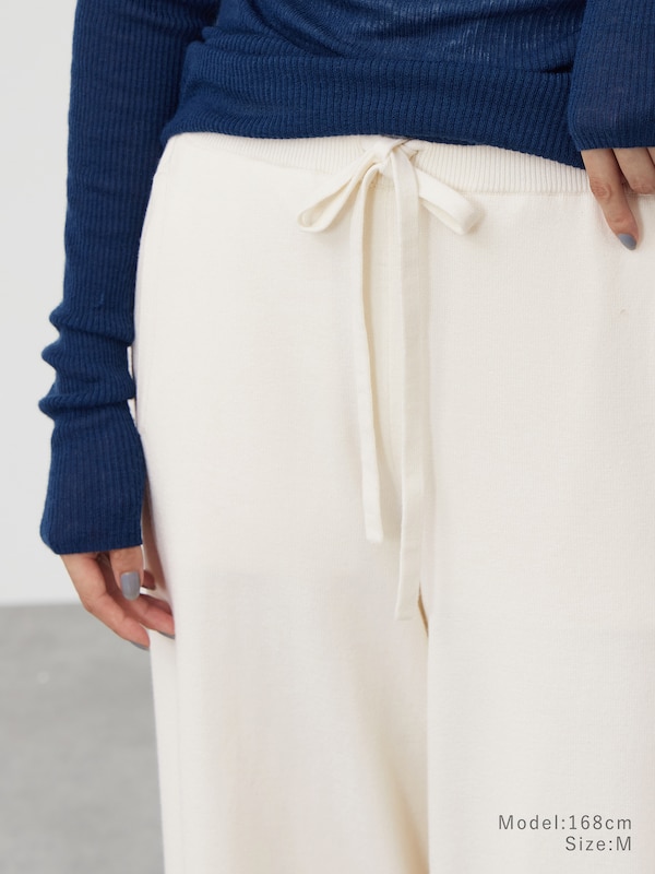 ウールミックスニットイージーパンツ